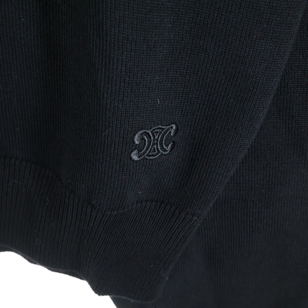 CELINE(セリーヌ) トリオンフ ワンポイント刺繍 モックネックニット ブラック RY0010ZOZ