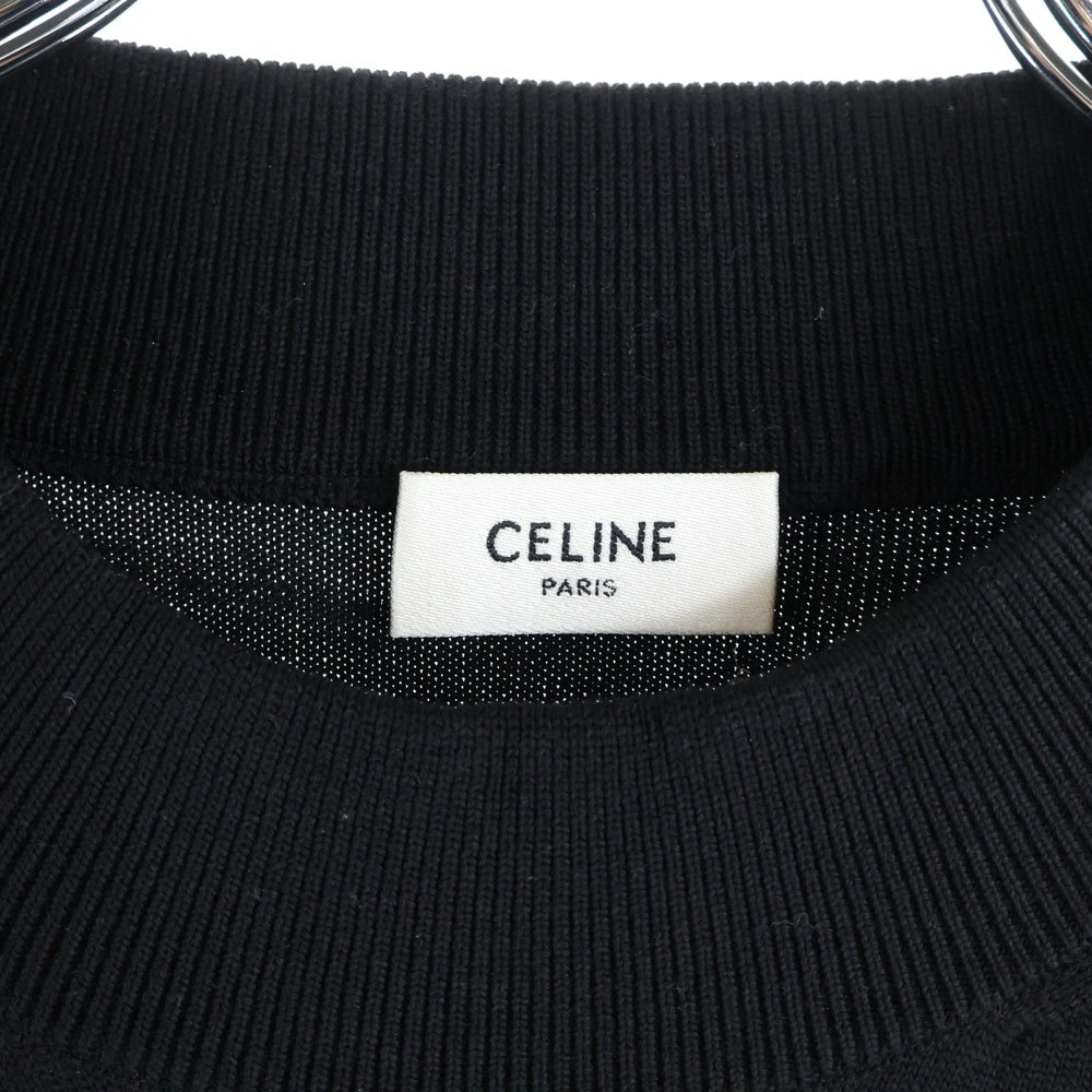 CELINE(セリーヌ) トリオンフ ワンポイント刺繍 モックネックニット
