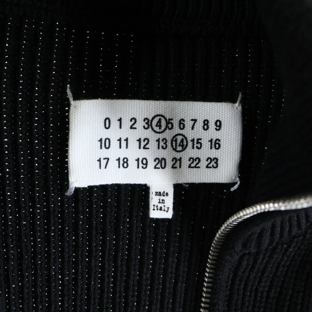 Maison Martin Margiela(メゾンマルタンマルジェラ) 23AW コットン ウール 7ゲージ ジップアップ ドライバーズニット