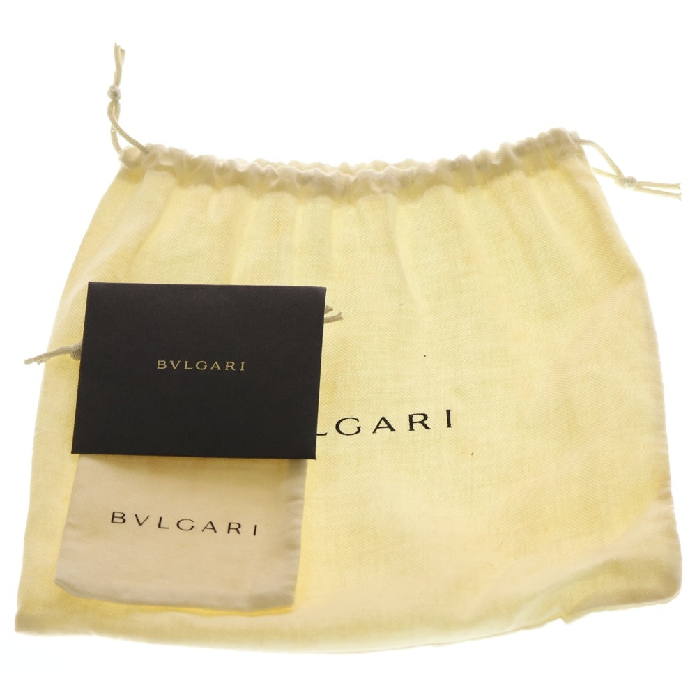 BVLGARI(ブルガリ) LOETEA ダブルロゴ バックル レザーベルト ブラック/シルバー