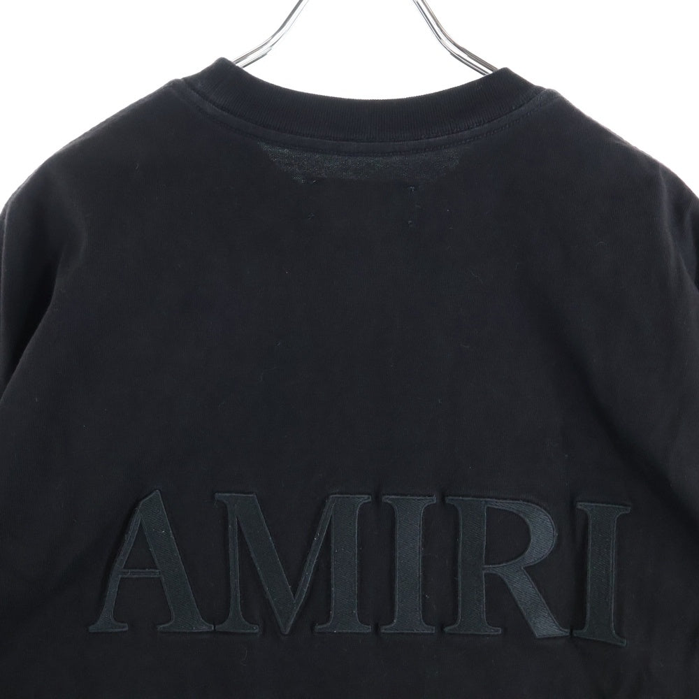 AMIRI(アミリ) 刺繍/ワッペンロゴ オーバーサイズ 半袖Tシャツ カットソー ブラック