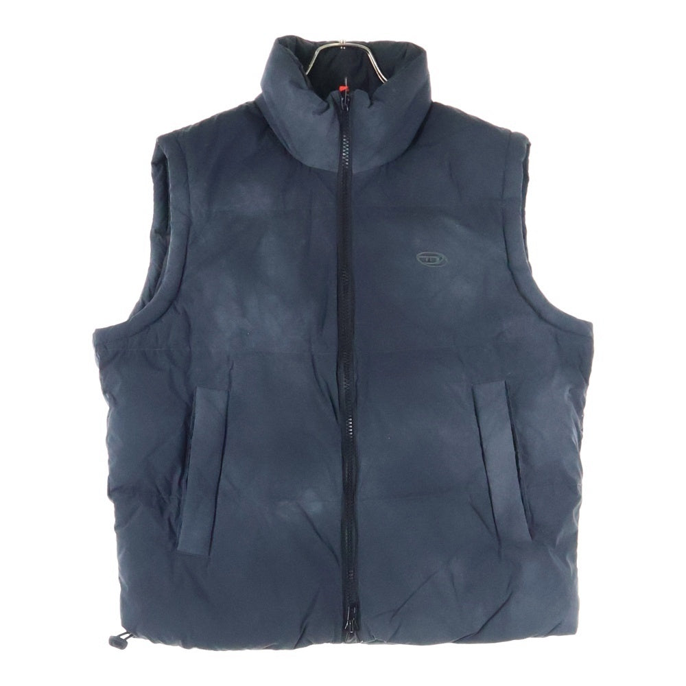 DIESEL(ディーゼル) ヴィンテージ加工 ナイロン ダウンベスト ブラック A14403