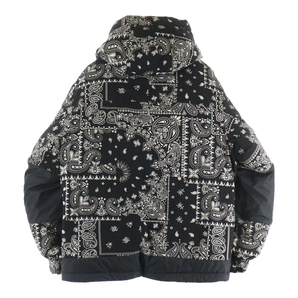 FIRST DOWN(ファーストダウン) ×FREAK'S STORE フリークスストア ペイズリー柄 ダウンジャケット アウター ブラック 203-1501