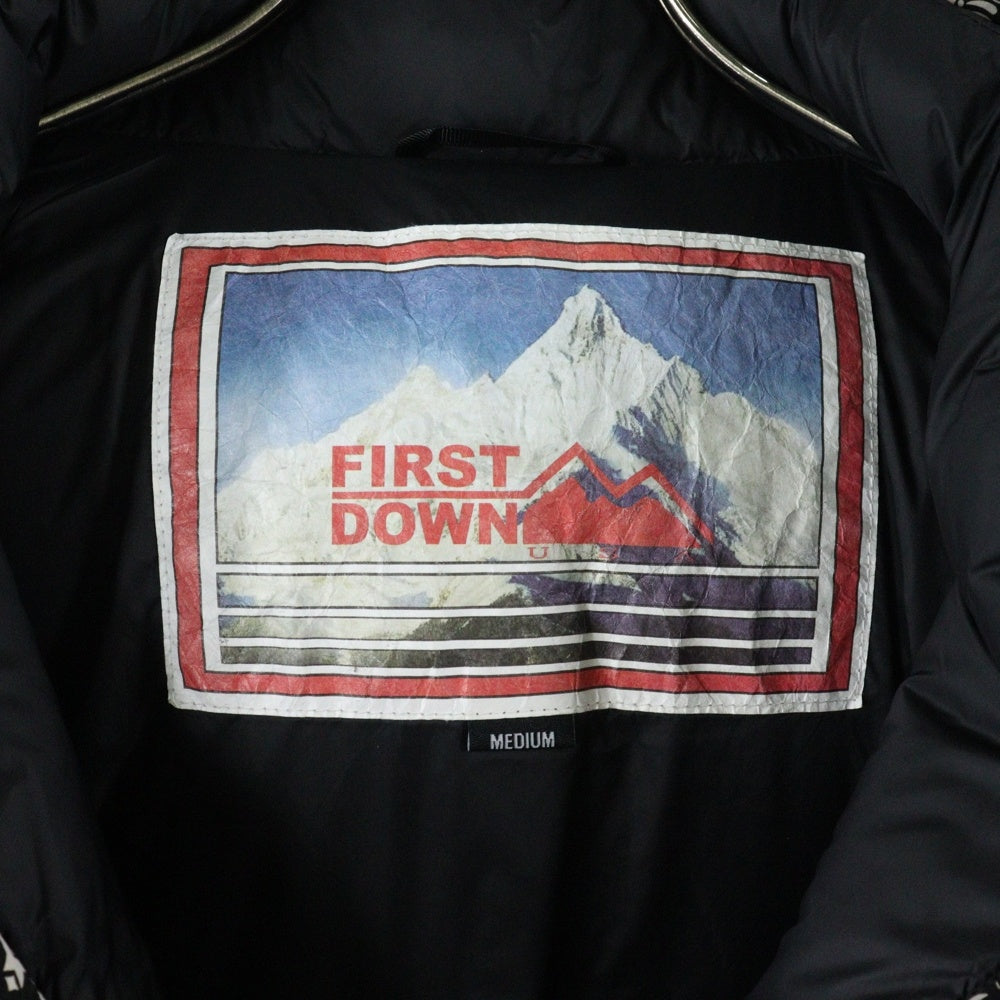 FIRST DOWN(ファーストダウン) ×FREAK'S STORE フリークスストア ペイズリー柄 ダウンジャケット アウター ブラック 203-1501