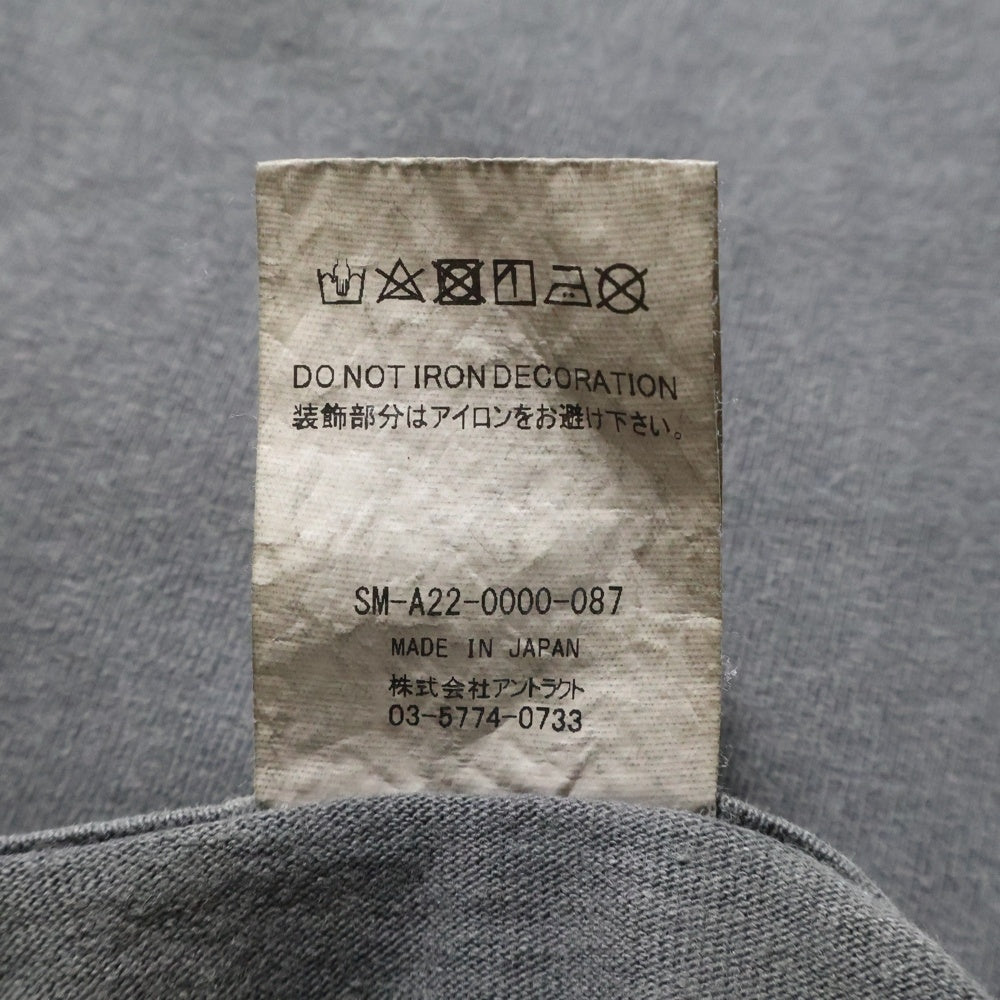 SAINT MICHAEL(セントマイケル) 22AW DT LS TEE HELL ヘル プリント クルーネック 長袖Tシャツ カットソー ブラック SM-A22-0000-087