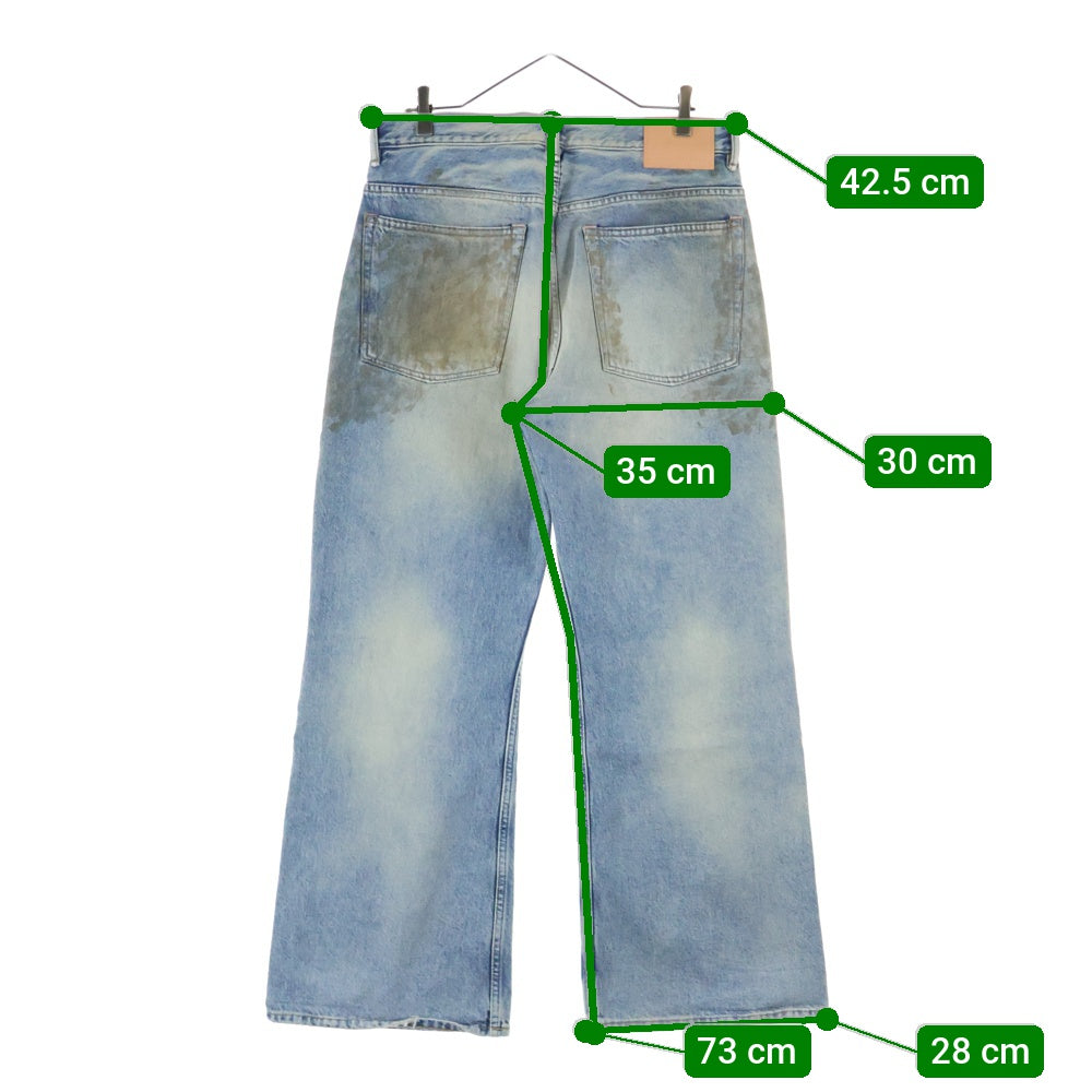 Acne Studios(アクネ ストゥディオズ) 2021M PENICILLIN ペニシリン ダメージデザイン ルーズフィット ボタンフライ デニムパンツ ジーンズ インディゴ B00403