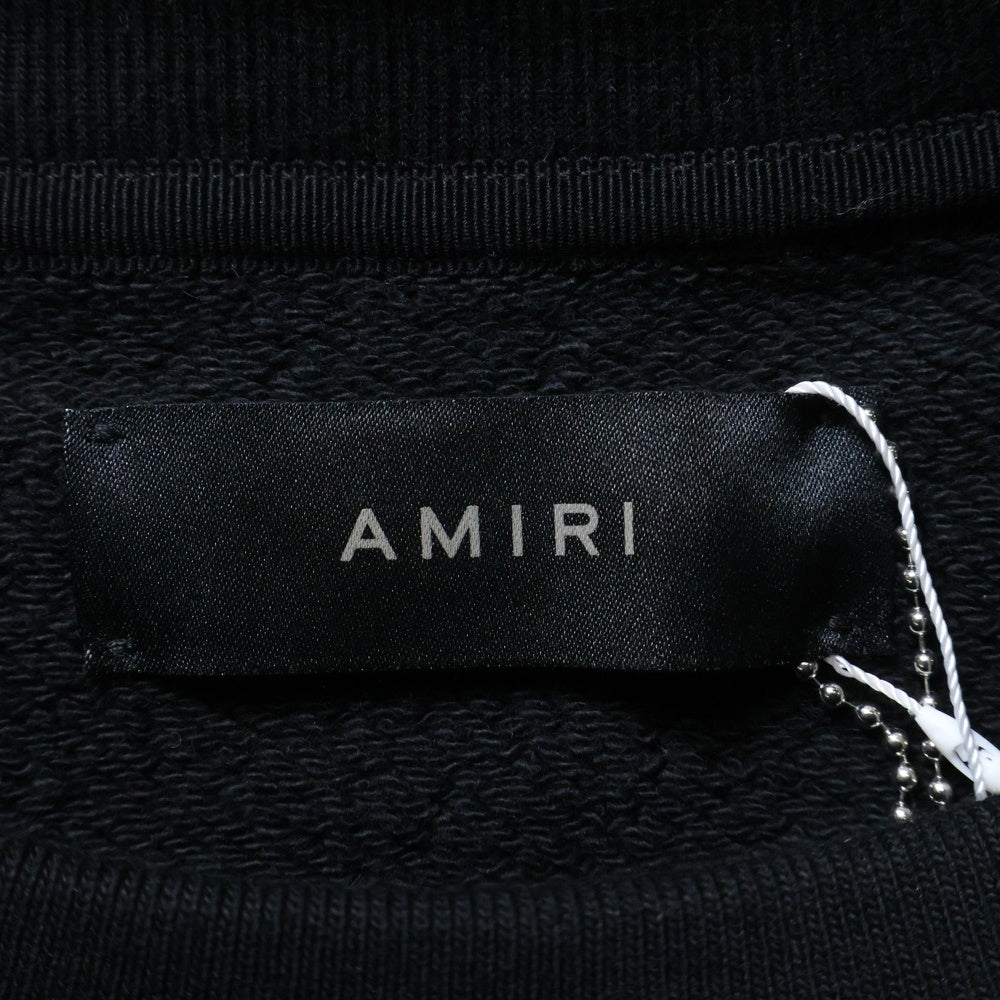 AMIRI(アミリ) MA CORE LOGO ロゴプリント スウェットクルーネックシャツ トレーナー ブラック