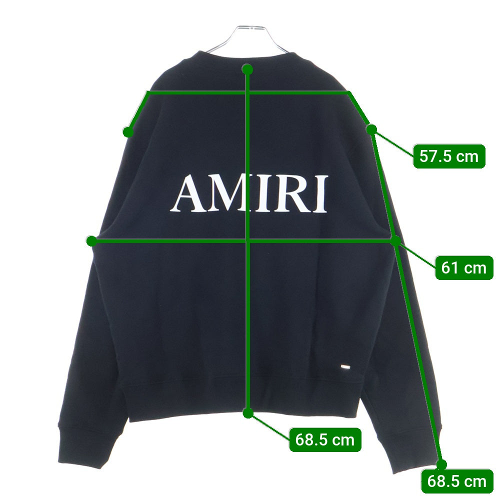 AMIRI(アミリ) MA CORE LOGO ロゴプリント スウェットクルーネックシャツ トレーナー ブラック