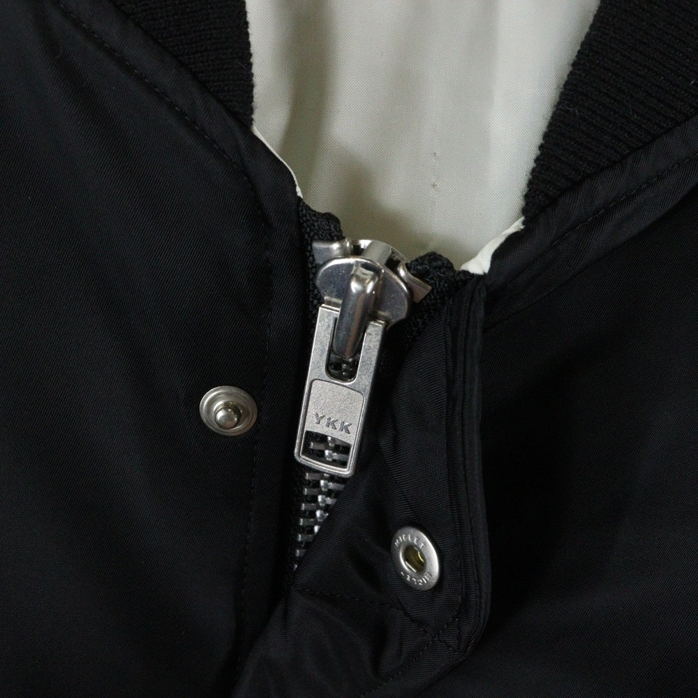 DISCOVERED(ディスカバード) 25AW ROCHET SLEEVE MA-1 袖ニット編込み エムエーワン リバーシブル ボンバージャケット ブラック DC-AW25-BL-12