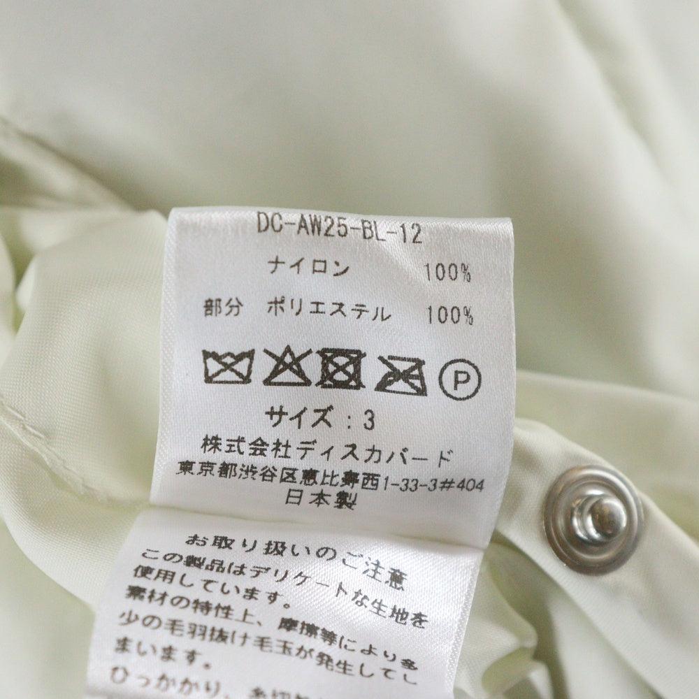 DISCOVERED(ディスカバード) 25AW ROCHET SLEEVE MA-1 袖ニット編込み エムエーワン リバーシブル ボンバージャケット ブラック DC-AW25-BL-12