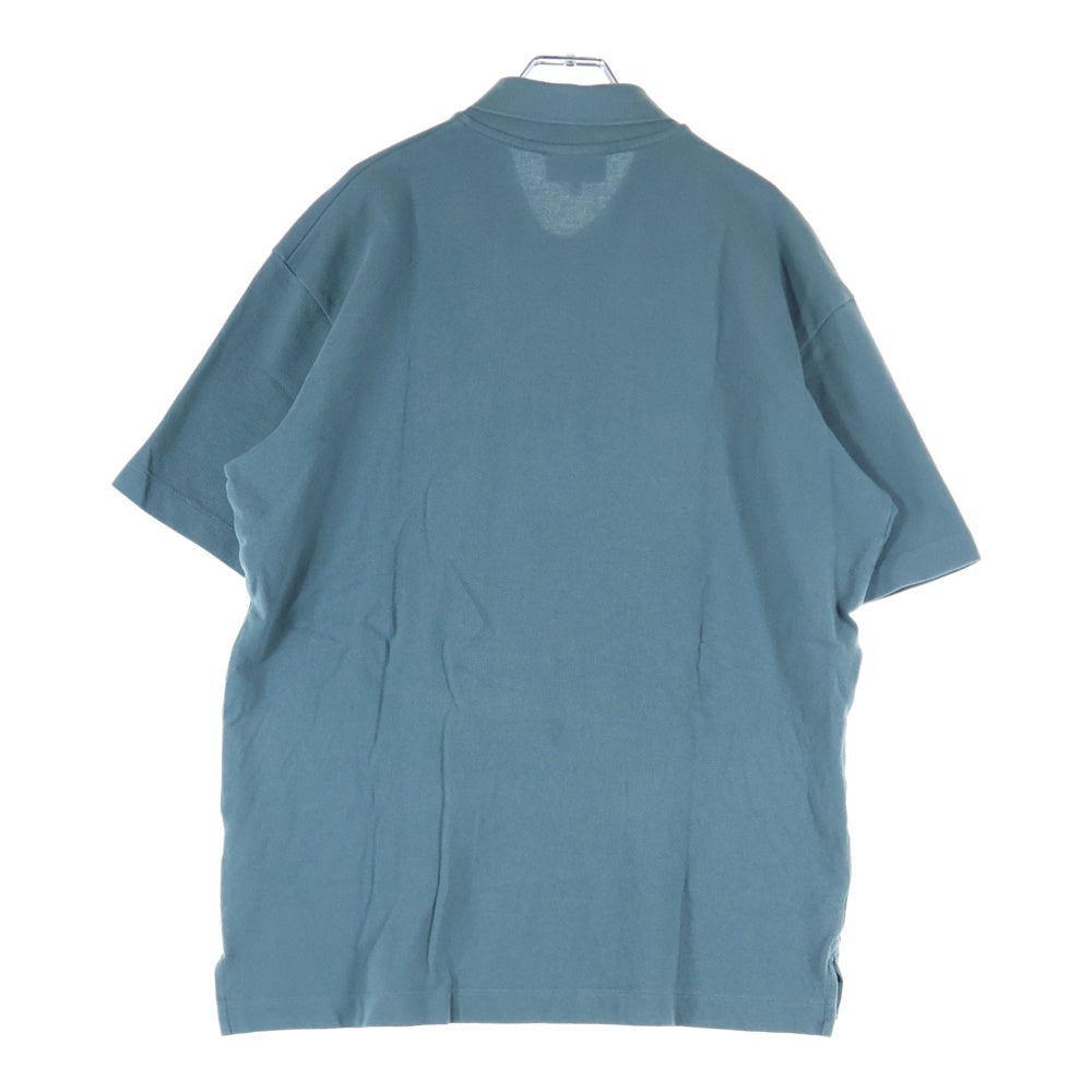 MAISON KITSUNE(メゾンキツネ) フロント刺繡 半袖ポロシャツ ライトブルー MM00210KJ7010