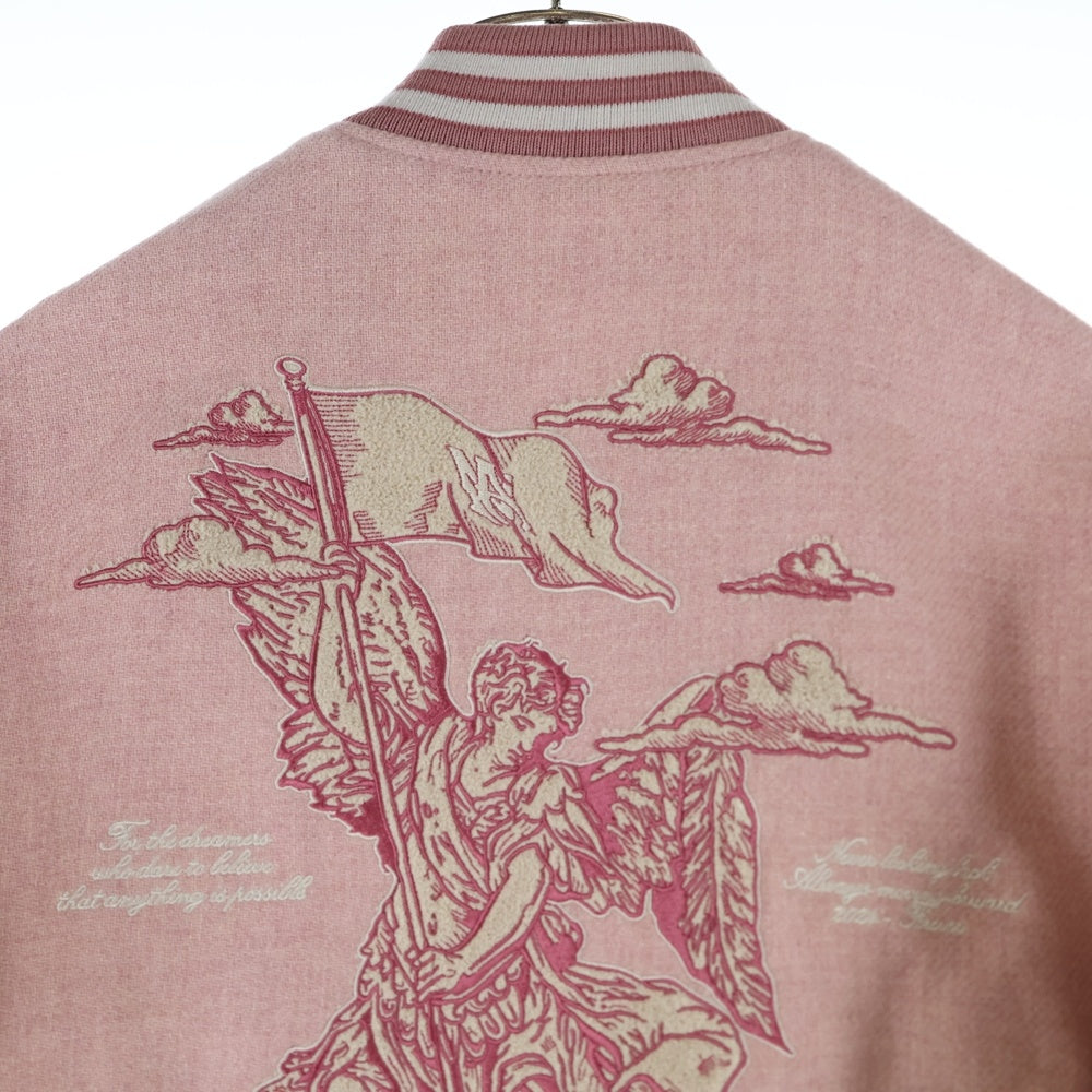 AMIRI(アミリ) Angegel Varsity Jacket エンジェル MAロゴ刺? バーシティ ジャケット スタジャン ピンク