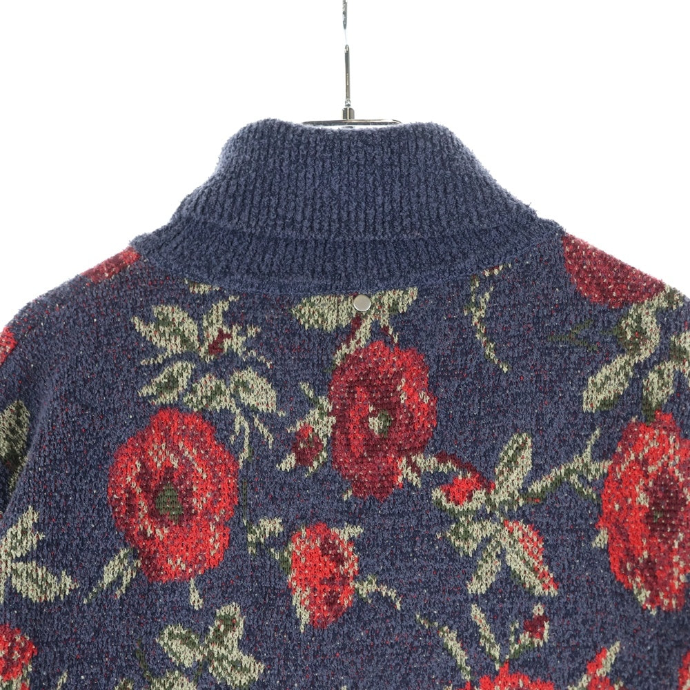 OAMC(オーエーエムシー) フラワー柄 ニット切替 タートルネック セーター マルチ OAMN750567