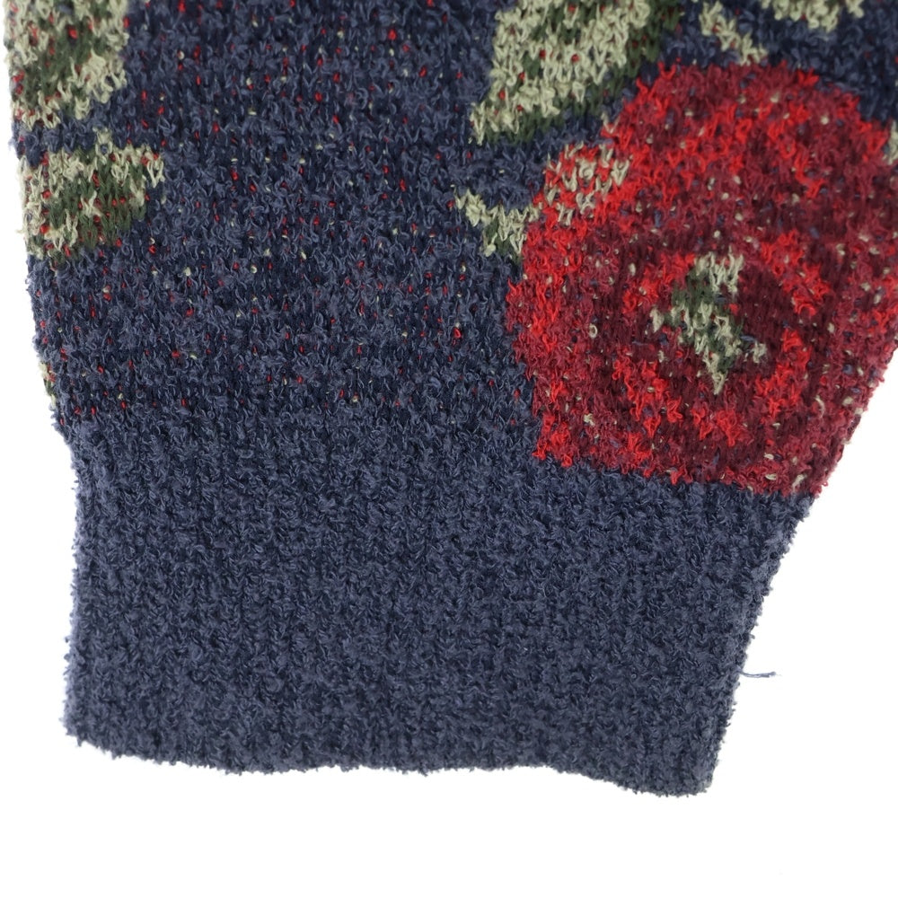 OAMC(オーエーエムシー) フラワー柄 ニット切替 タートルネック セーター マルチ OAMN750567