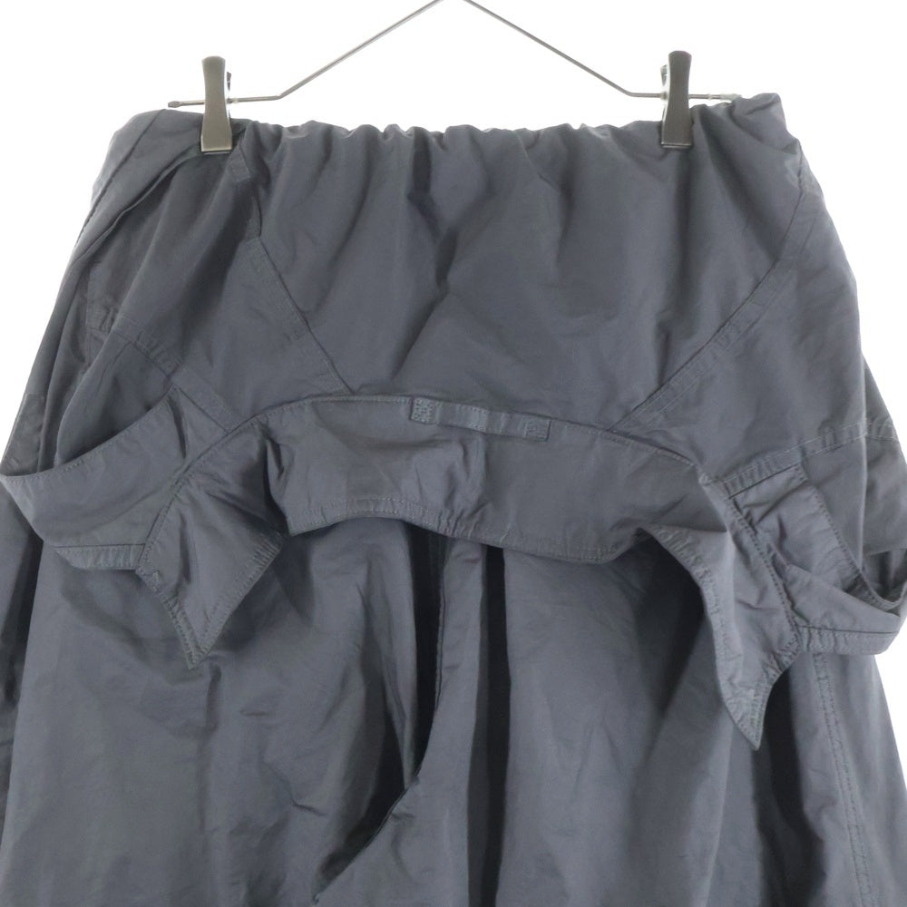 MIHARA YASUHIRO(ミハラヤスヒロ) 23AW Cloth Paratrooper Trousersパラシュートパンツ 変形 ロング ワイドパンツ ブラック A11PT041