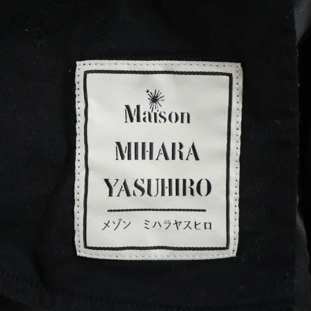 MIHARA YASUHIRO(ミハラヤスヒロ) 23AW Cloth Paratrooper Trousersパラシュートパンツ 変形 ロング ワイドパンツ ブラック A11PT041