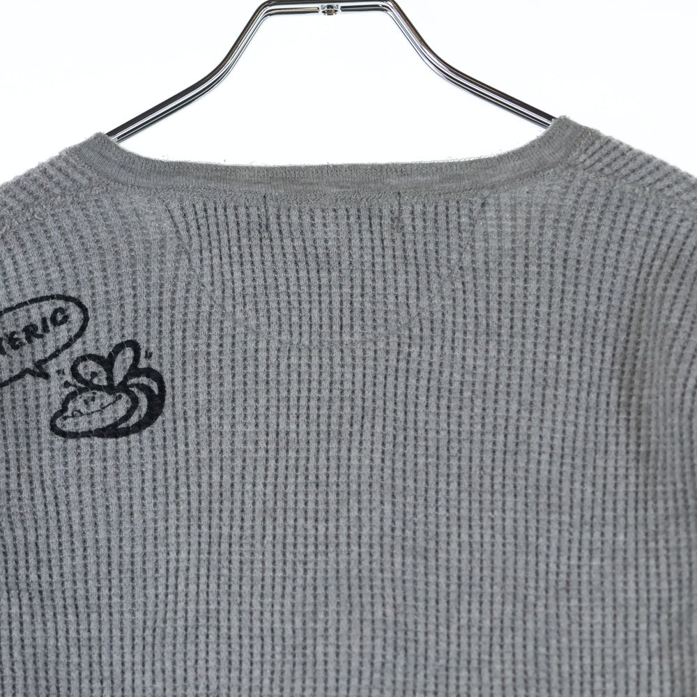 HYSTERIC GLAMOUR(ヒステリックグラマー) ヘンリーネックサーマル 長袖Tシャツ カットソー グレー 0294CL05