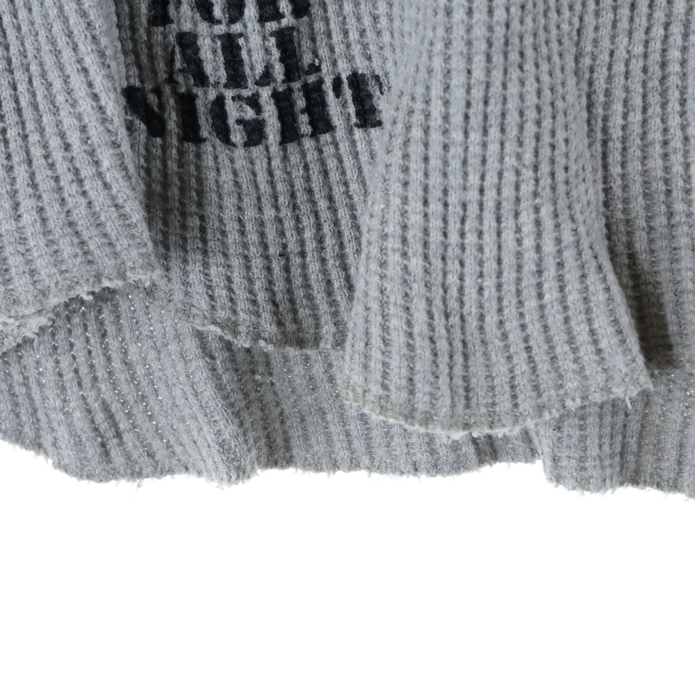 HYSTERIC GLAMOUR(ヒステリックグラマー) ヘンリーネックサーマル 長袖Tシャツ カットソー グレー 0294CL05