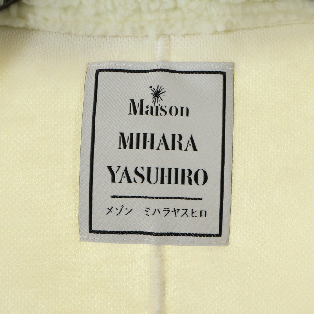 MIHARA YASUHIRO(ミハラヤスヒロ) Wide Back Boa Blouson ワイド バック ボア ブルゾン フリースジャケット ホワイト A07BL641