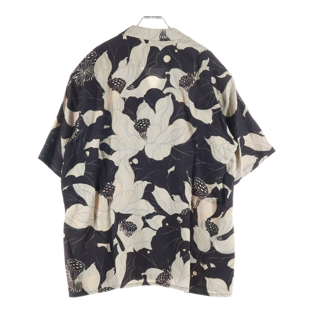 GAKKIN(ガッキン) ×BUDSPOOL HAWAIIAN SHIRT バッドスプール 浮蓮華 ハワイアン半袖シャツ ブラウン