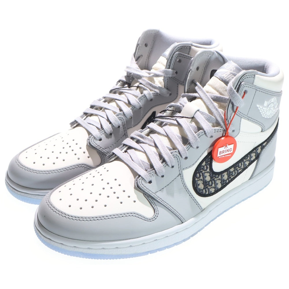 NIKE(ナイキ) ×DIOR AIR JORDAN 1 HIGH OG ディオール エアジョーダン 1 ハイカットスニーカー グレー/ホワイト US9.5/27.5cm CN8607-002 3SH130ZDD