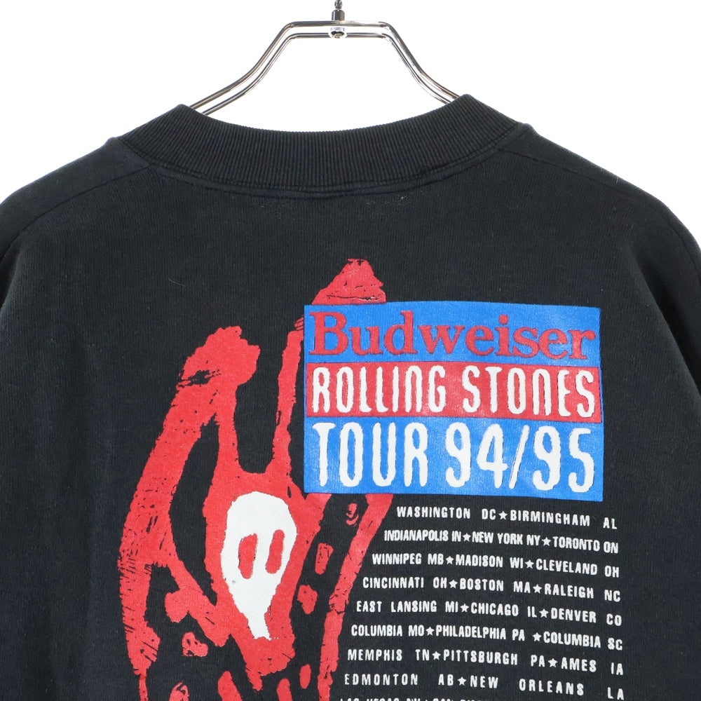 VINTAGE(ヴィンテージ) 90's THE ROLLING STONES BIG SPIKE TONGUE SWEAT FRUIT ローリングストーンズ ビッグスパイクタン スウェットシャツ トレーナー ブラック