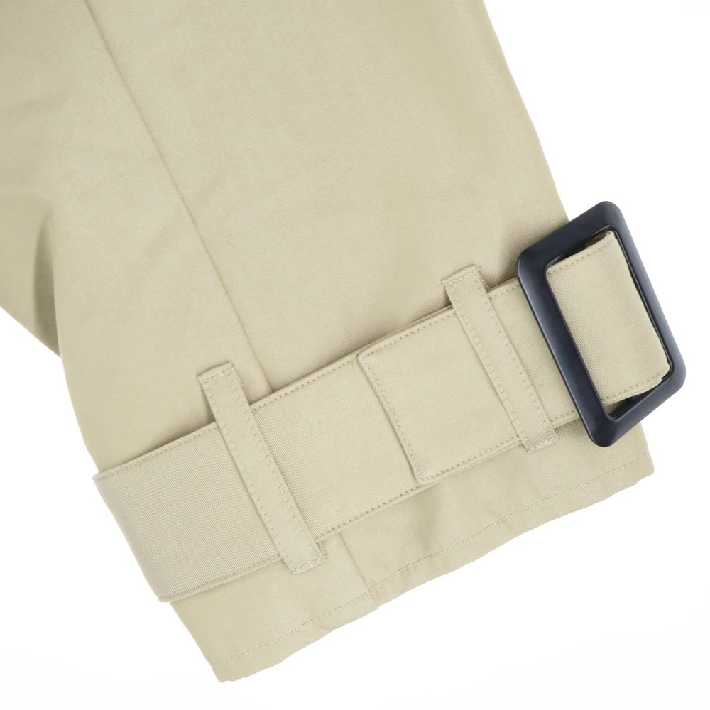 NO BRAND(ノーブランド) 【disem By Siik】 【ディゼムバイシーク】 レザー切替 ドッキング トレンチコート ジャケット ベージュ