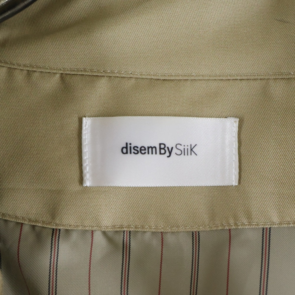 NO BRAND(ノーブランド) 【disem By Siik】 【ディゼムバイシーク】 レザー切替 ドッキング トレンチコート ジャケット ベージュ