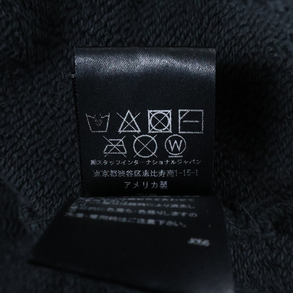 AMIRI(アミリ) MA Logo Shotgun Crewneck MAロゴ ショットガン加工 ジップアップ フーディー パーカー ブラック