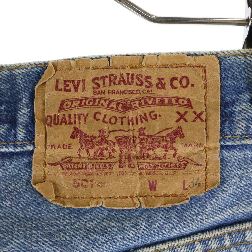 Levi's(リーバイス) 501 USA製 ボタン裏552 スモールe 501-0000 ボタンフライ デニムパンツ インディゴ