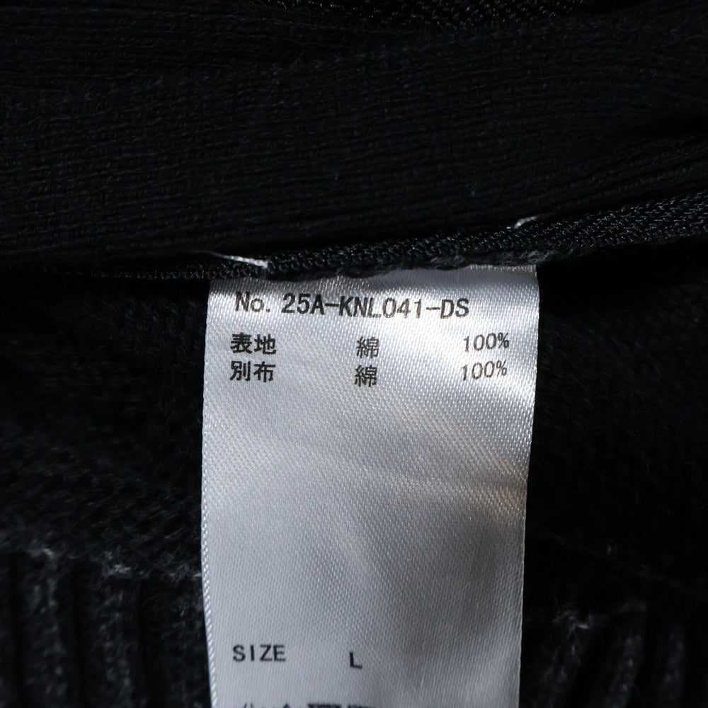 Danke Schon(ダンケシェーン) MILS KNIT CREWNECK ダメージプルオーバニット 25A-KNL041-DS ブラック