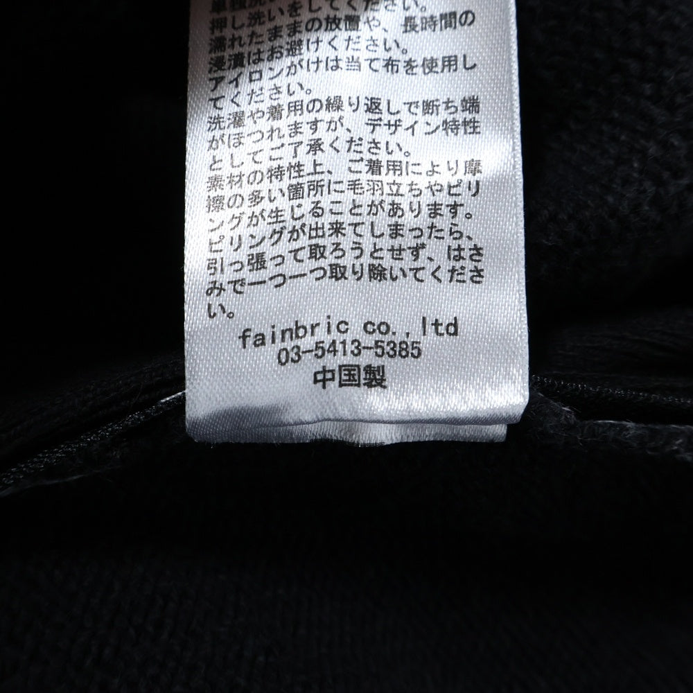 Danke Schon(ダンケシェーン) MILS KNIT CREWNECK ダメージプルオーバニット 25A-KNL041-DS ブラック