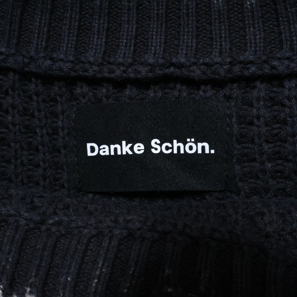 Danke Schon(ダンケシェーン) CREWNECK プルオーバースニット UNS25131-OT ブラック