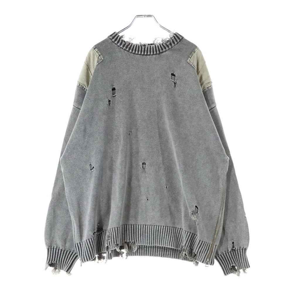 Danke Schon(ダンケシェーン) MILS KNIT CREWNECK ダメージプルオーバニット 25A-KNL041-DS ベージュ