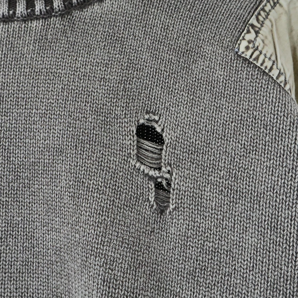 Danke Schon(ダンケシェーン) MILS KNIT CREWNECK ダメージプルオーバニット 25A-KNL041-DS ベージュ