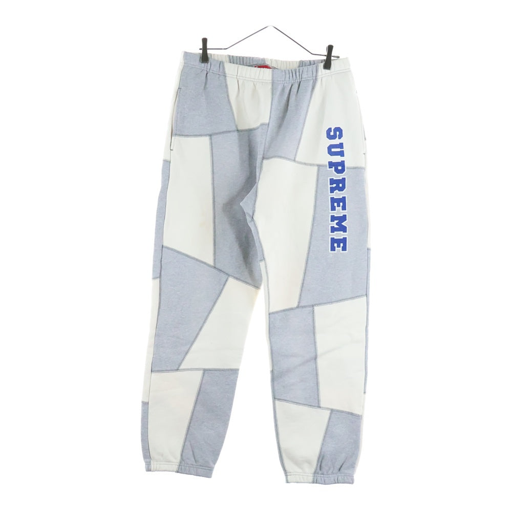 SUPREME(シュプリーム) 20AW Patchwork Sweatpant パッチワークスウェットパンツ グレー/ホワイト
