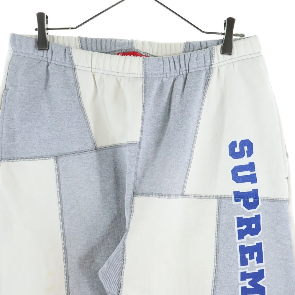 SUPREME(シュプリーム) 20AW Patchwork Sweatpant パッチワークスウェットパンツ グレー/ホワイト