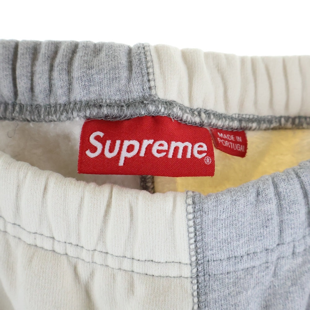 SUPREME(シュプリーム) 20AW Patchwork Sweatpant パッチワークスウェットパンツ グレー/ホワイト