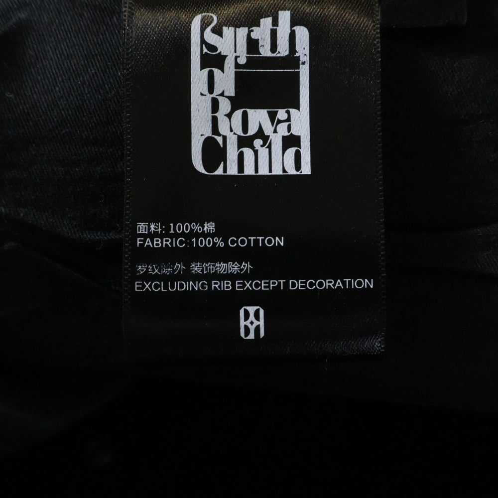 BIRTH OF ROYAL CHILD(バースオブロイヤルチャイルド) REDIAL 20K DIAMOND JORTS ラインストーン付きデニムショーツ ハーフパンツ ブラック