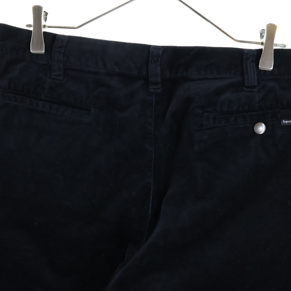 SUPREME(シュプリーム) 19SS Velvet Work Short ヴェルヴェット ワークショーツ ハーフパンツ ブラック