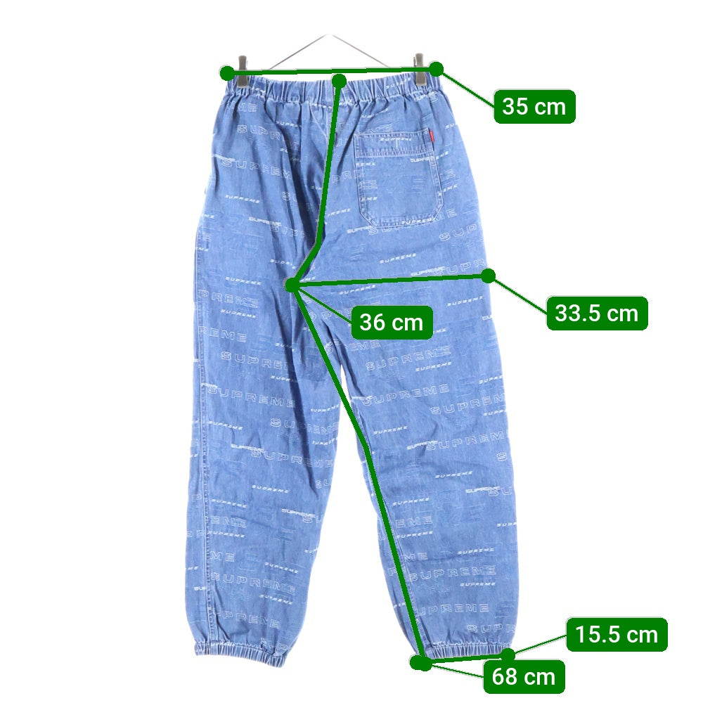 SUPREME(シュプリーム) 19AW Dimensions Logo Denim Skate Pant 総柄デザインロゴ デニムスケートパンツ インディゴ