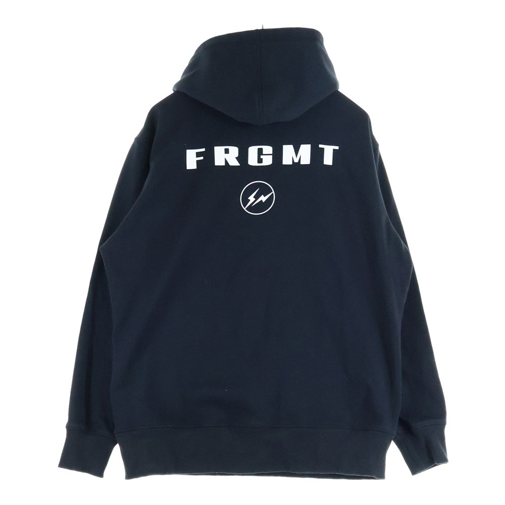 OAKLEY(オークリー) ×FRAGMENT II Hoodie フラグメント ロゴプリント スウェットプルオーバーパーカー ブラック