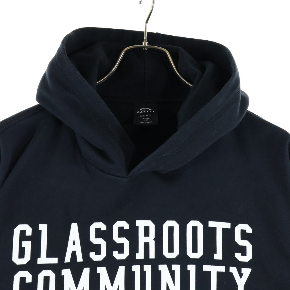 OAKLEY(オークリー) ×FRAGMENT II Hoodie フラグメント ロゴプリント スウェットプルオーバーパーカー ブラック