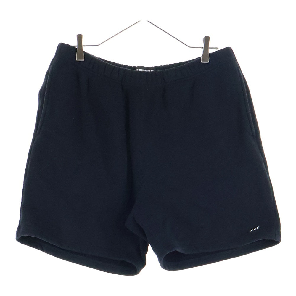 GOD SELECTION XXX(ゴッドセレクショントリプルエックス) ワッペンロゴ スウェットハーフパンツ ショーツ ブラック