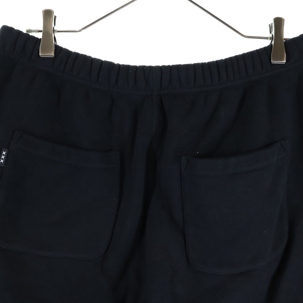 GOD SELECTION XXX(ゴッドセレクショントリプルエックス) ワッペンロゴ スウェットハーフパンツ ショーツ ブラック