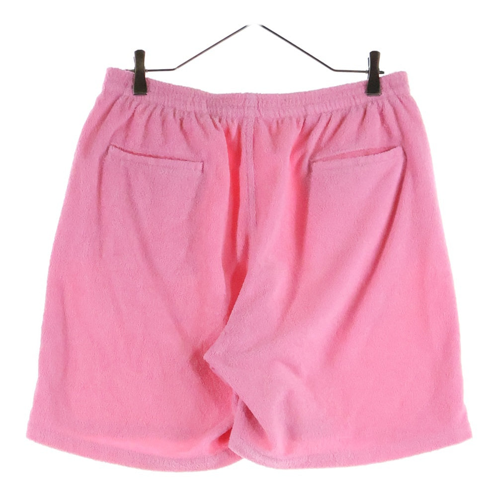 GOD SELECTION XXX(ゴッドセレクショントリプルエックス) ワッペンロゴ パイル地 ハーフパンツ ショーツ ピンク