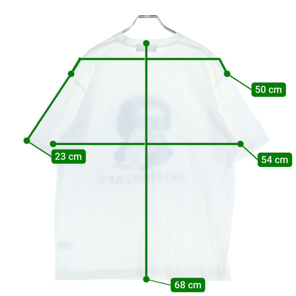 GOD SELECTION XXX(ゴッドセレクショントリプルエックス) ×アベイシングエイプ ロゴプリント半袖Tシャツ カットソー ホワイト