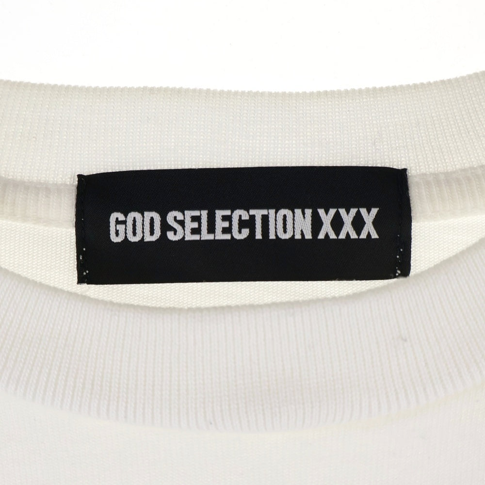 GOD SELECTION XXX(ゴッドセレクショントリプルエックス) ×アベイシングエイプ ベートーヴェン ロゴプリント 半袖Tシャツ カットソー ホワイト