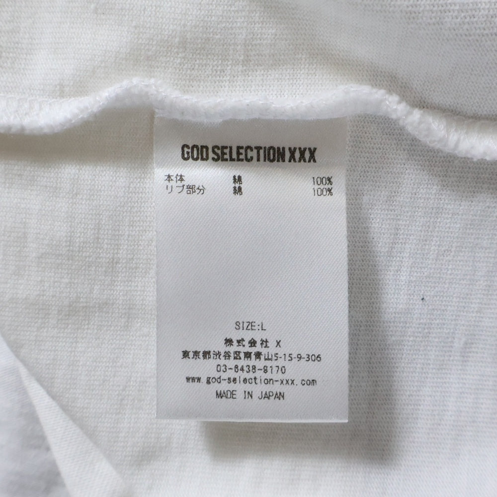 GOD SELECTION XXX(ゴッドセレクショントリプルエックス) ×アベイシングエイプ ベートーヴェン ロゴプリント 半袖Tシャツ カットソー ホワイト
