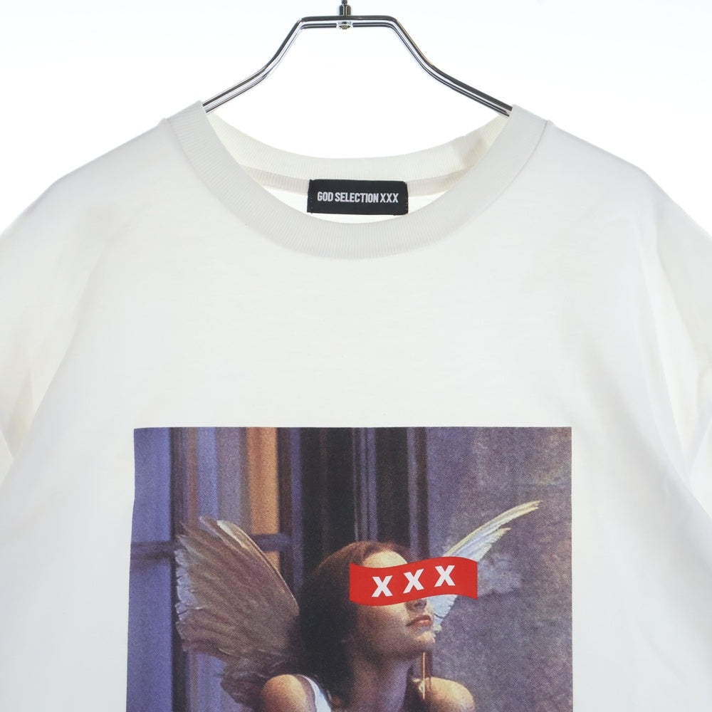 GOD SELECTION XXX(ゴッドセレクショントリプルエックス) ANGEL S/S TEE エンジェル ロゴプリント半袖Tシャツ カットソー ホワイト
